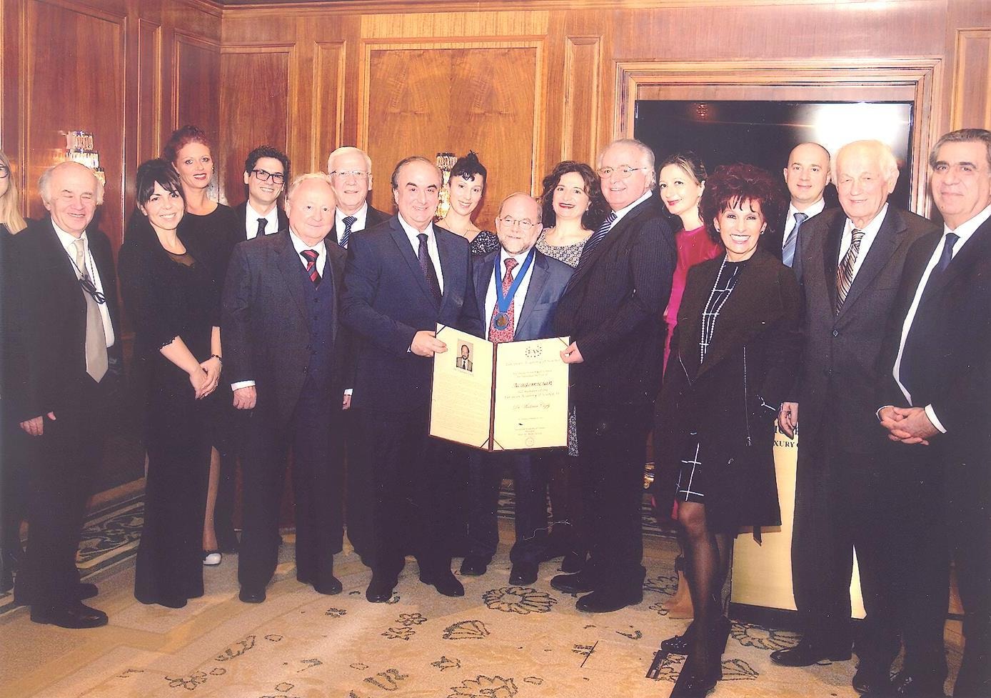 Members of the European Academy of Science at an official ceremony in Vienna